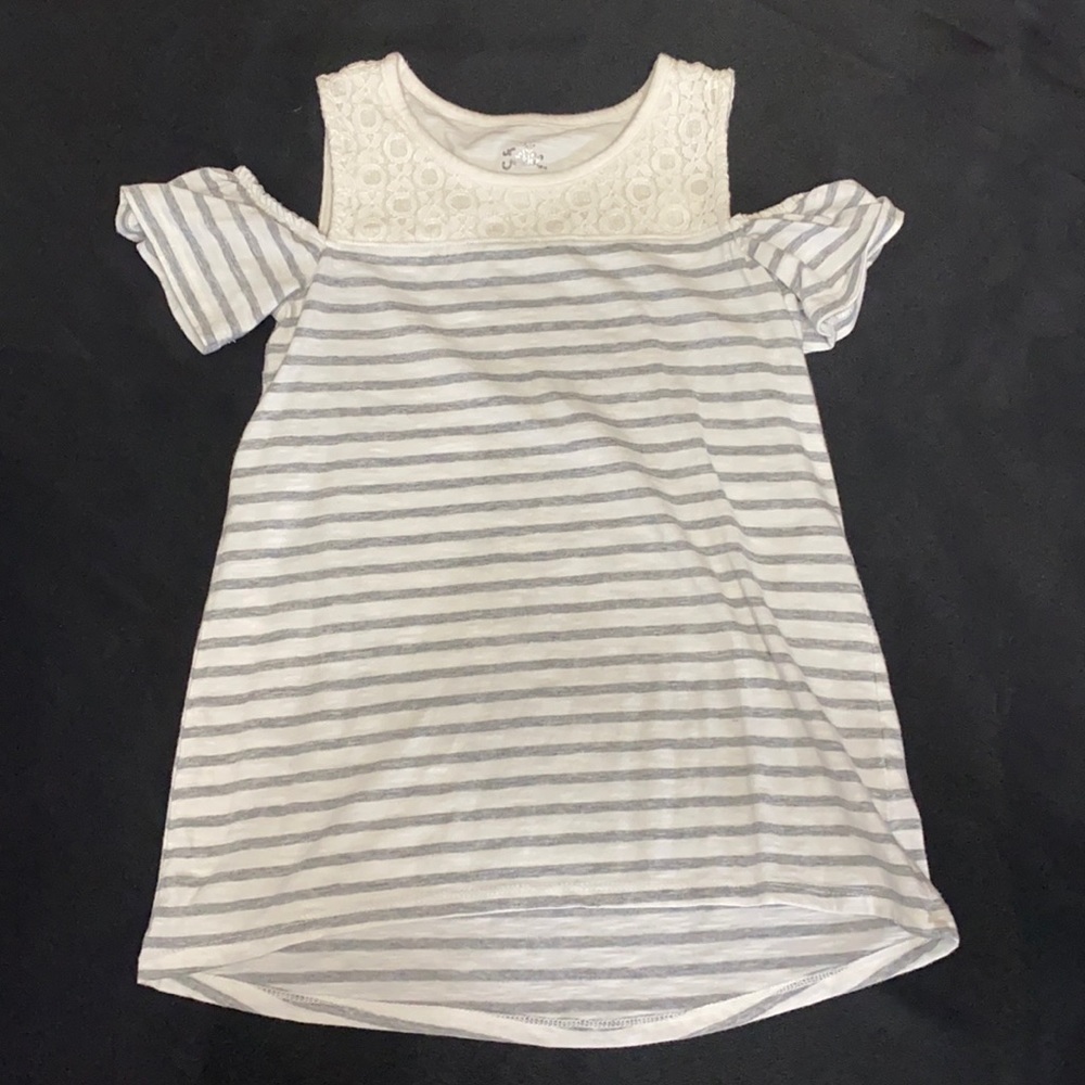 Justice Lace Shoulder Tee